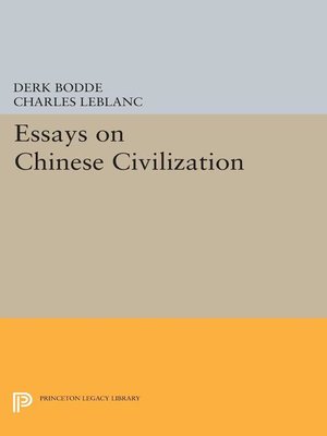 cover image of Essays on Chinese Civilization